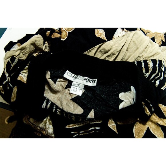 Chaus Petites Size 10 Multi print Black Brown Floral Skirt - Picture 3 of 4